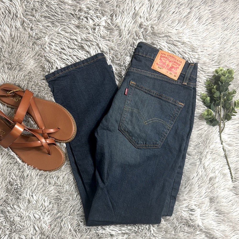 Levi's 514 Dark Blue Straight Leg Jeans size 30